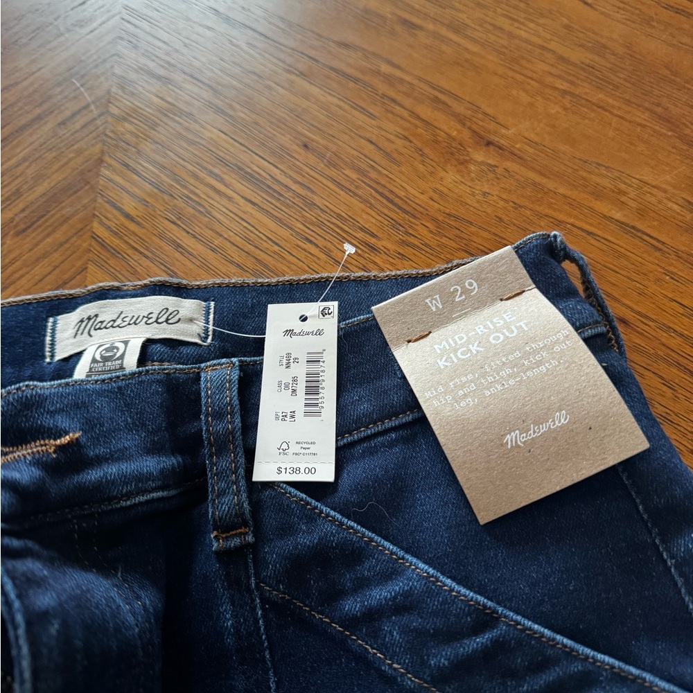 Madewell Dark Blue Flare Jeans - Picture 3 of 5